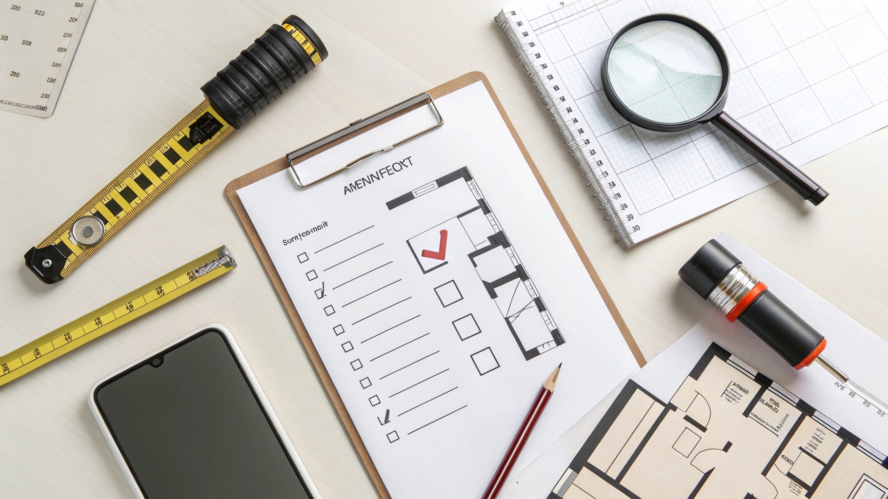 中古マンション内見チェックに役立つ道具(チェックリスト・メジャー・ライトなど)