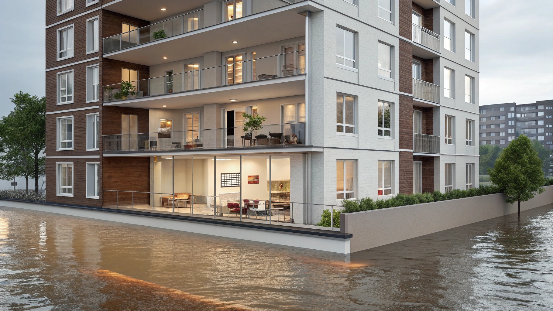 マンションの階数と浸水の関係イメージ