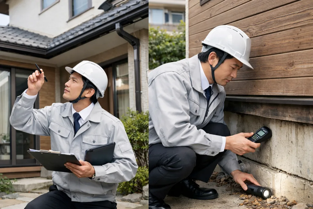 一級建築士による中古戸建ての建物診断イメージ